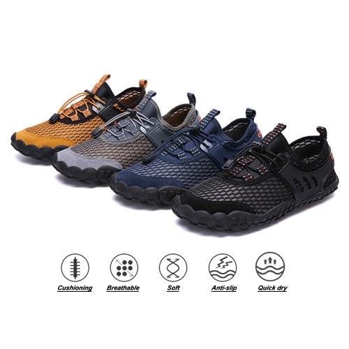 

Unisex Water Shoes Breathable Lightweight Anti-Slip Wearproof Quick Dry Soft Swimming Aqua Shoes Outdoors Sneakers