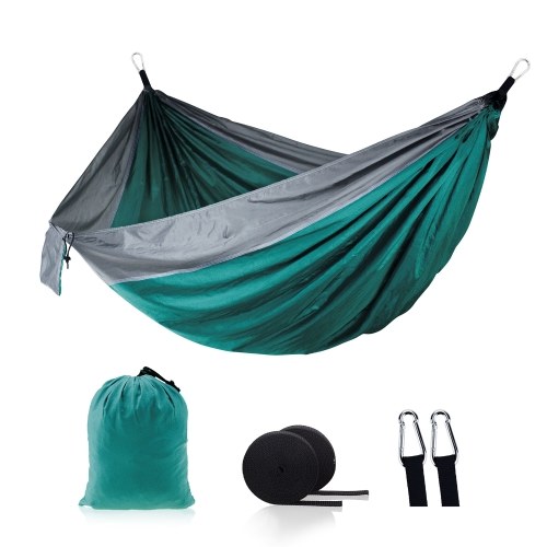 

Nylon Hammock Widened Indoor Outdoor Swing Camping Supplies 210T Nylon Beach Hammock Travel Hiking Hammock