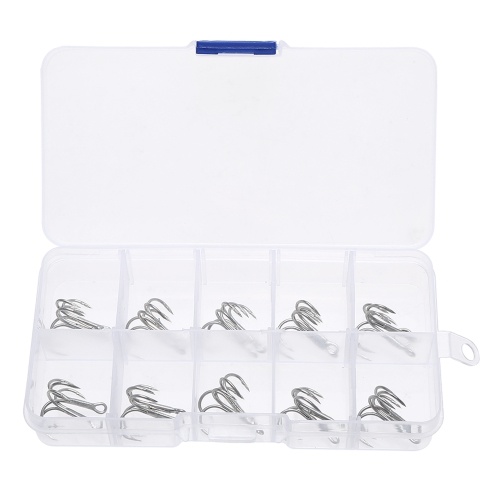 20pcs Strong Treble Hooks #2 / #4 / #6 / #8 / #10 Fishhook Fishing Terminal Tackle 
20pcs Strong Treble Hooks #2 / #4 / #6 / #8 / #10 Fishhook Fishing Terminal Tackle