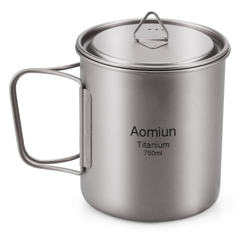 Aomiun Ultralight Titanium Cup Outdoor Portable Camping Picnic Water Cup Mug with Foldable Handle 750ml
Aomiun Ultralight Titanium Cup Outdoor Portable Camping Picnic Water Cup Mug with Foldable Handle 750ml