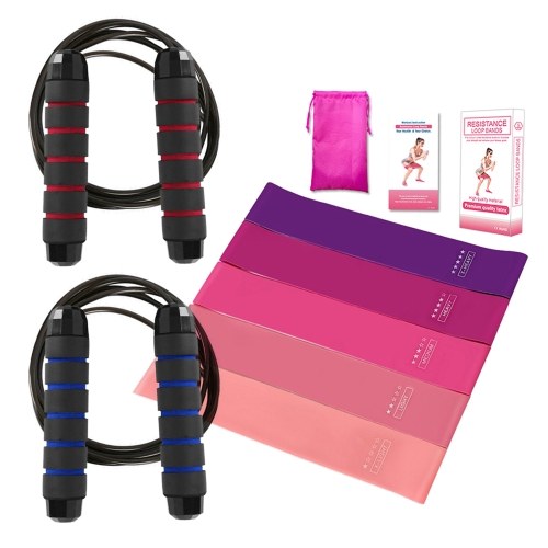 Jump Rope + Resistance Bands Fitness Set Skipping Rope Exercise Resistance Loop Bands Set for Home Gym Office
Jump Rope + Resistance Bands Fitness Set Skipping Rope Exercise Resistance Loop Bands Set for Home Gym Office