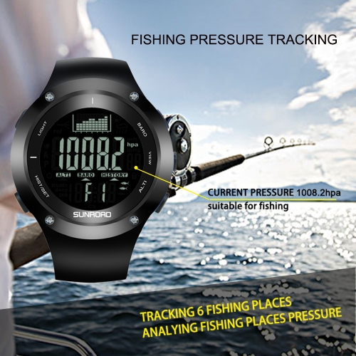 SUNROAD 5ATM Waterproof Backlight Watch Altimeter Thermometer Stopwatch Fishing Barometer Outdoor Sports Watch
SUNROAD 5ATM Waterproof Backlight Watch Altimeter Thermometer Stopwatch Fishing Barometer Outdoor Sports Watch