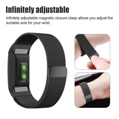 Adjustable Stainless Steel Metal Band Unique Magnet Clasp Design No Buckle Needed Accessories for Fitbit Charge 2 Bracelet
Adjustable Stainless Steel Metal Band Unique Magnet Clasp Design No Buckle Needed Accessories for Fitbit Charge 2 Bracelet