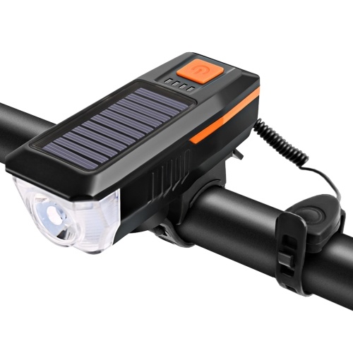 Solar / USB Charging Bike Light Bicycle Bell Horn Lamp Bike Flashlight Bike Front Light USB / Solar-Powered Rechargeable Waterproof Cycling Headlight with3 Lighting Modes 5 Sounds Fits Mountain Road Bike
Solar / USB Charging Bike Light Bicycle Bell Horn Lamp Bike Flashlight Bike Front Light USB / Solar-Powered Rechargeable Waterproof Cycling Headlight with3 Lighting Modes 5 Sounds Fits Mountain Road Bike