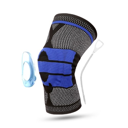 Basketball Support Silicone Padded Knee Pads Breathable Kneepad Protection Gery+blue M
Basketball Support Silicone Padded Knee Pads Breathable Kneepad Protection Gery+blue M