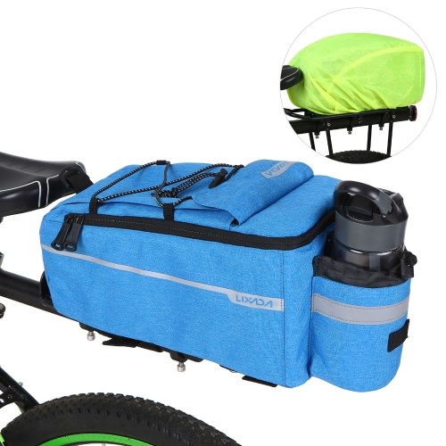 

Lixada Insulated Trunk Cooler Bag with Rain Cover Waterproof Cycling Bicycle Rear Rack Storage Luggage Bag Reflective MTB Bike Pannier Bag Shoulder Bag