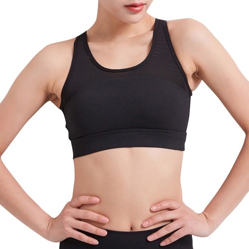 Women Sport Bra Hollow Out Mesh Splicing Wireless Detachable Pad Breathable Running Gym Yoga Underwear Sport Vest
Women Sport Bra Hollow Out Mesh Splicing Wireless Detachable Pad Breathable Running Gym Yoga Underwear Sport Vest