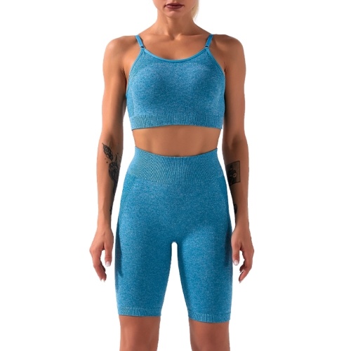 Women Sport Bra and Shorts Set 2 Piece Adjustable Spaghetti Padded Bra High Waist Shorts Sportswear for Gym Home
Women Sport Bra and Shorts Set 2 Piece Adjustable Spaghetti Padded Bra High Waist Shorts Sportswear for Gym Home