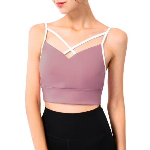 Women Sports Bra Spaghetti Criss-cross Straps Removable Padded U Back Athletic Workout Yoga Crop Tops
Women Sports Bra Spaghetti Criss-cross Straps Removable Padded U Back Athletic Workout Yoga Crop Tops