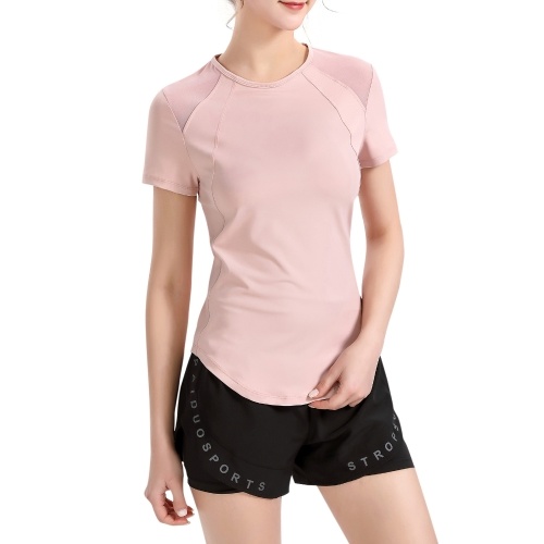 Women Sports T-Shirt Mesh Splicing Back Hollow Out Tight Fitting Short Sleeves Moisture-wicking Athletic Yoga Running Shirt Tops
Women Sports T-Shirt Mesh Splicing Back Hollow Out Tight Fitting Short Sleeves Moisture-wicking Athletic Yoga Running Shirt Tops