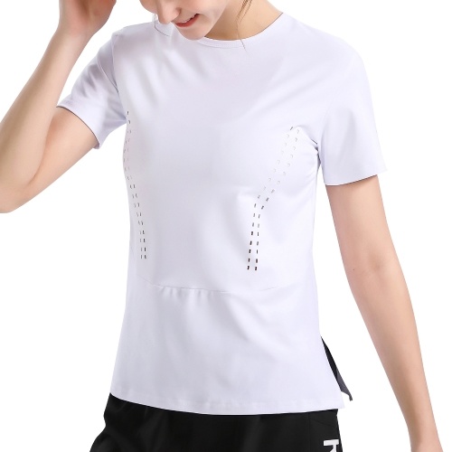Women Yoga T-Shirt O-Neck Short Sleeve Tops Split Hem Hollow Out Breathable Elastic Solid Loose Running Fitness Gym Sportswear
Women Yoga T-Shirt O-Neck Short Sleeve Tops Split Hem Hollow Out Breathable Elastic Solid Loose Running Fitness Gym Sportswear