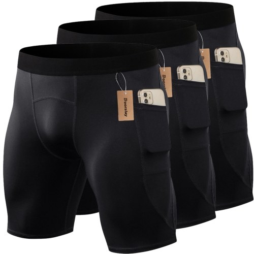 3 Pack Men Sports Shorts Active Workout Underwear Men Compression Shorts Quick Dry Shorts with Pocket
3 Pack Men Sports Shorts Active Workout Underwear Men Compression Shorts Quick Dry Shorts with Pocket