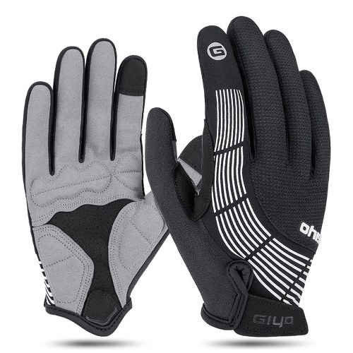 

GIYO Bike Motorcycle Gloves Winter Windproof Thermal Gloves Anti-Slip Touchscreen Gloves Shock Absorption for Cycling Riding Running Hiking