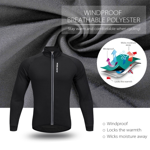 WOSAWE Men's Cycling Jacket Windproof Warm Fleece Winter MTB Bike Bicycle Riding Jersey Outdoor Sport Coat
WOSAWE Men's Cycling Jacket Windproof Warm Fleece Winter MTB Bike Bicycle Riding Jersey Outdoor Sport Coat