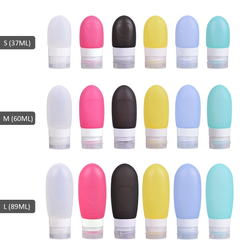 Refillable Travel Silicone Squeezable Tube Sets Refillable Travel Silicone Squeezable Tube Sets