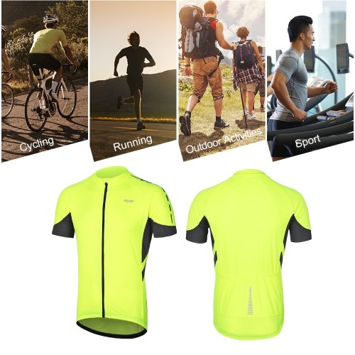 Arsuxeo Men Cycling Jersey Half Sleeve Biking Top Outdoor Sport Wear Bike Shirt Arsuxeo Men Cycling Jersey Half Sleeve Biking Top Outdoor Sport Wear Bike Shirt