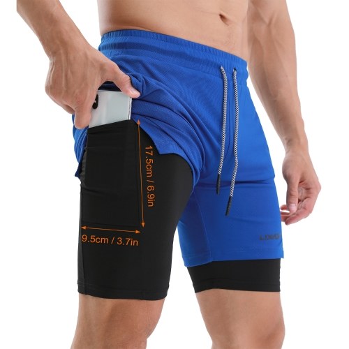 Lixada 2-in-1 Men Running Shorts with Towel Loop Quick Dry Exercise Shorts with Pockets for Training Gym Workout
Lixada 2-in-1 Men Running Shorts with Towel Loop Quick Dry Exercise Shorts with Pockets for Training Gym Workout