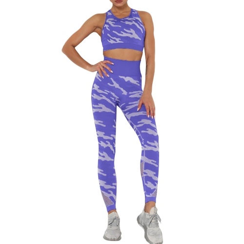 Women Camouflage Yoga Set 2-Piece Bra Tights Suit Crop Top High Waist Leggings Sports Wear
Women Camouflage Yoga Set 2-Piece Bra Tights Suit Crop Top High Waist Leggings Sports Wear