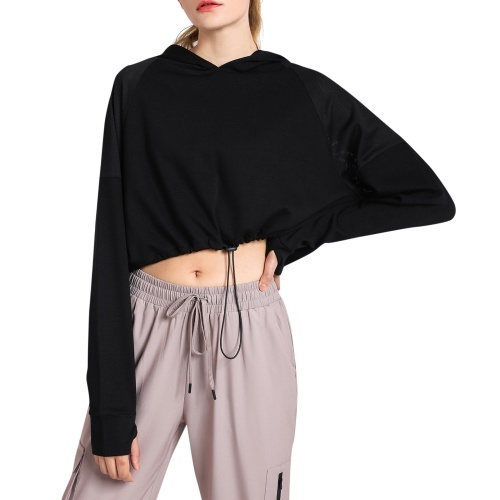 Women's Hoodie Crop Tops with Thumb Holes Drawstring Long Sleeve Sweatshirt Pullover for Sports Casual Tops Autumn
Women's Hoodie Crop Tops with Thumb Holes Drawstring Long Sleeve Sweatshirt Pullover for Sports Casual Tops Autumn