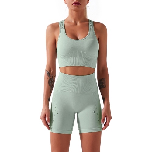 Women Sport Bra and Shorts Set Cycling Yoga Leggings Hollow Out Racer Back Tops High Waist Pants for Gym Home Streets 2Pcs
Women Sport Bra and Shorts Set Cycling Yoga Leggings Hollow Out Racer Back Tops High Waist Pants for Gym Home Streets 2Pcs