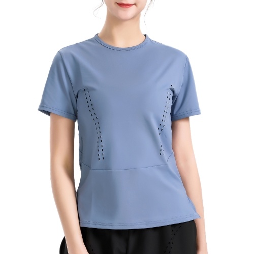 Women Yoga T-Shirt O-Neck Short Sleeve Tops Split Hem Hollow Out Breathable Elastic Solid Loose Running Fitness Gym Sportswear
Women Yoga T-Shirt O-Neck Short Sleeve Tops Split Hem Hollow Out Breathable Elastic Solid Loose Running Fitness Gym Sportswear