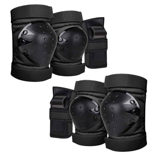 

6Pcs/Set 2 Wrist Guards + 2 Elbow Pads + 2 Knee Pads Thicken Shell Impact Resistance All-around Protection for Children Adults Outdoor Sports