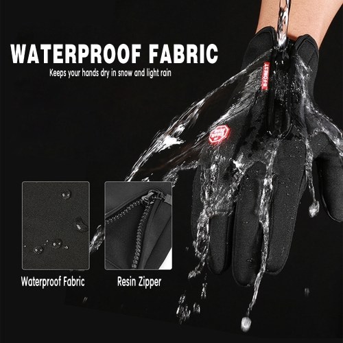 

Cycling Gloves Touchscreen Waterproof Fleece Thermal Sports Gloves for Hiking Skiing