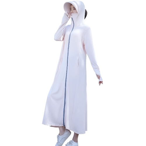Women Sun Protection Jacket Large Visor Full Zip Pockets UPF 50+ Long Hooded Coat Summer Cover Ups for Beach Holiday Outdoor
Women Sun Protection Jacket Large Visor Full Zip Pockets UPF 50+ Long Hooded Coat Summer Cover Ups for Beach Holiday Outdoor