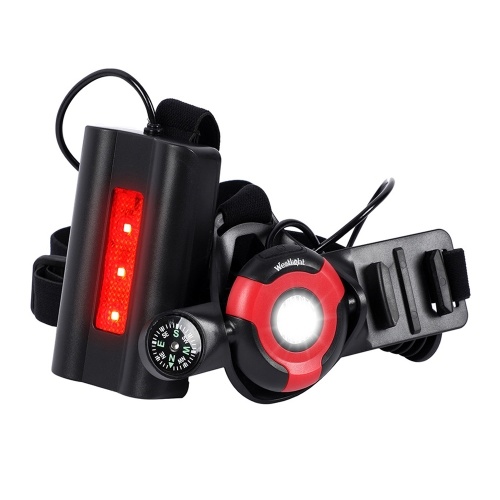 

Outdoor Night Running Lights USB Rechargeable Chest Light LED Safety Warning Lamp with Compass Camera Buckle 3 Lighting Modes for Camping Hiking Running Jogging Walking Outdoor Adventure