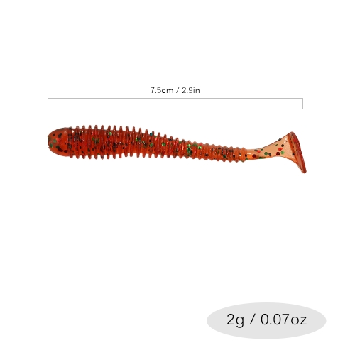 Lixada 10PCS 7.5cm/ 2g Spiral Shape Body T Tail Soft Fishing Lure Soft Bait Worm Mixed Color Fishing Lure Set
Lixada 10PCS 7.5cm/ 2g Spiral Shape Body T Tail Soft Fishing Lure Soft Bait Worm Mixed Color Fishing Lure Set