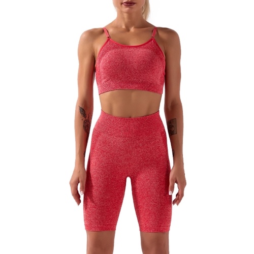Women Sport Bra and Shorts Set 2 Piece Adjustable Spaghetti Padded Bra High Waist Shorts Sportswear for Gym Home
Women Sport Bra and Shorts Set 2 Piece Adjustable Spaghetti Padded Bra High Waist Shorts Sportswear for Gym Home