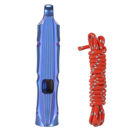 Ultralight Titanium Emergency Whistle with Reflective Cord Outdoor Survival Camping Hiking Exploring
Ultralight Titanium Emergency Whistle with Reflective Cord Outdoor Survival Camping Hiking Exploring