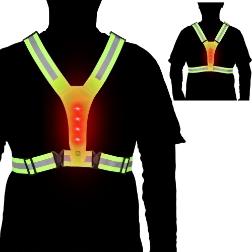 High Visibility LED Reflective Vest Night Safety Belt Gear for Running Cycling Walking Motorcycle
High Visibility LED Reflective Vest Night Safety Belt Gear for Running Cycling Walking Motorcycle