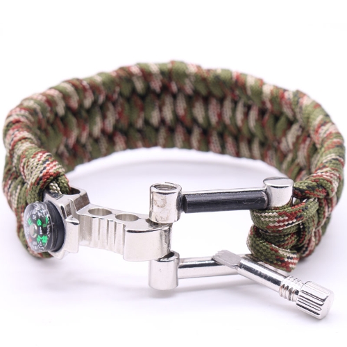 Multifunction Compass Opener Adjustable Scraper Fire Starter Survival Kit Bracelet Multifunction Compass Opener Adjustable Scraper Fire Starter Survival Kit Bracelet