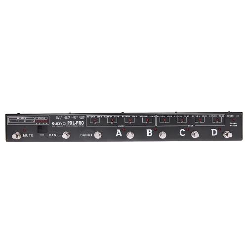 Joyo PXL-PRO Programable Pedal Controller Switching Grouping System 32 Effects Sets Loop Channel Dural 4 Channel FX Built-in 4 Triggers Buffered Bypass
Joyo PXL-PRO Programable Pedal Controller Switching Grouping System 32 Effects Sets Loop Channel Dural 4 Channel FX Built-in 4 Triggers Buffered Bypass