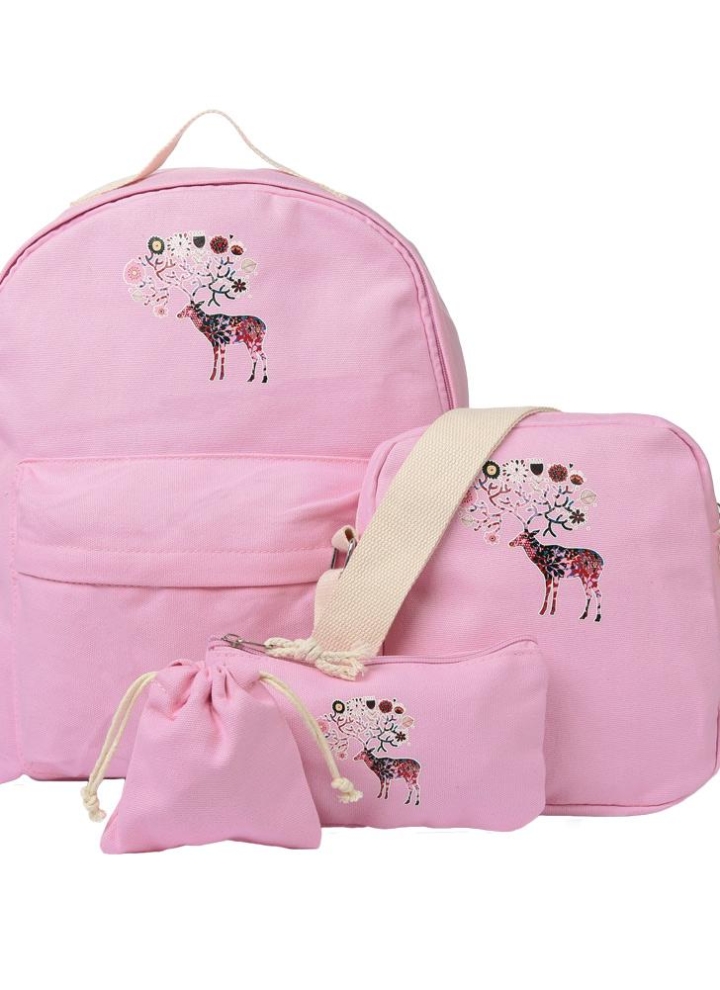 Kapazität Schüler Und Art Schultasche Rucksack Bunte Weise Frauen Neue Reißverschluss Große Segeltuch Rotwild Muster QshrdxBtC