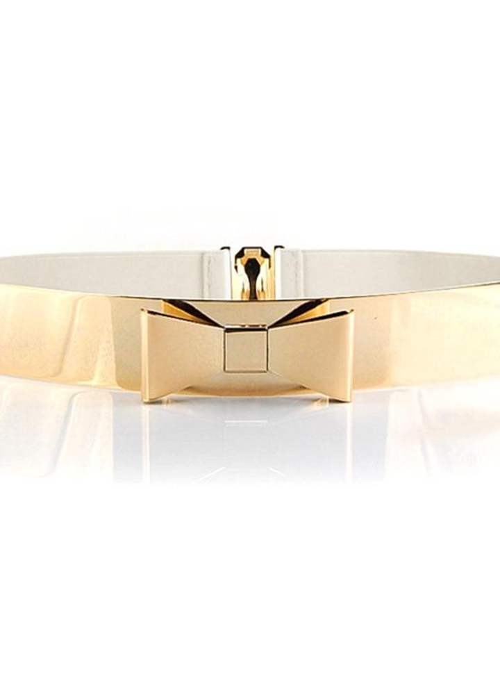 PIASTRA di oro donna donna fibbia Larghezza 4cm sottile cintura in metallo Bling UK
