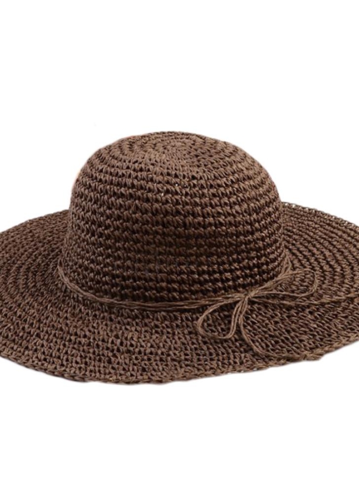 Estate cappelli Donna Floppy Spiaggia Cappello Fiore grande Wide orlo PAGLIA DONNA POLIESTERE