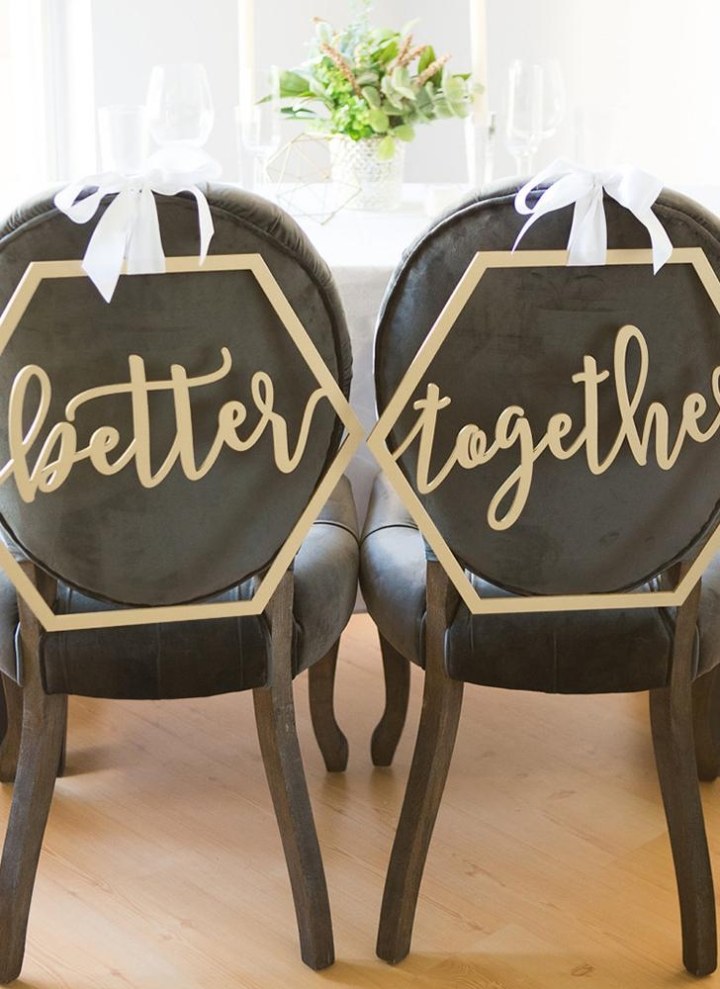 1 Wood Chair Banner Set Chairs Signs For Rustic Wedding Decorations Wood Chair Banner Set Chairs Signs For Rustic Wedding Decorations Engagement Party Supplies Style 1 Better