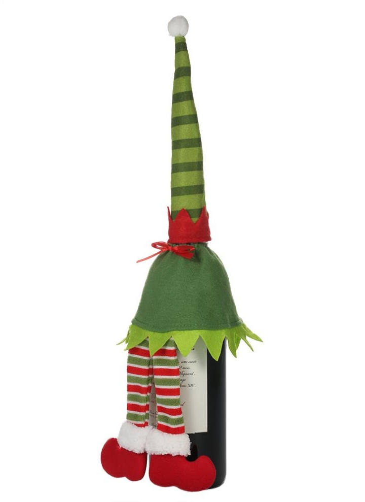 elf cloth style christmas wine bottle cover champagne wrap hat clothes christmas party decoration ornaments - Elf Christmas Party Decorations elf cloth style christmas wine bottle cover champagne wrap hat clothes christmas party decoration ornaments - Elf Christmas Party Decorations