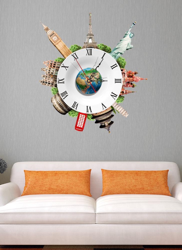 Diamond 3D Wall Clock Sticker for Home Living Room TV Background Decor #2