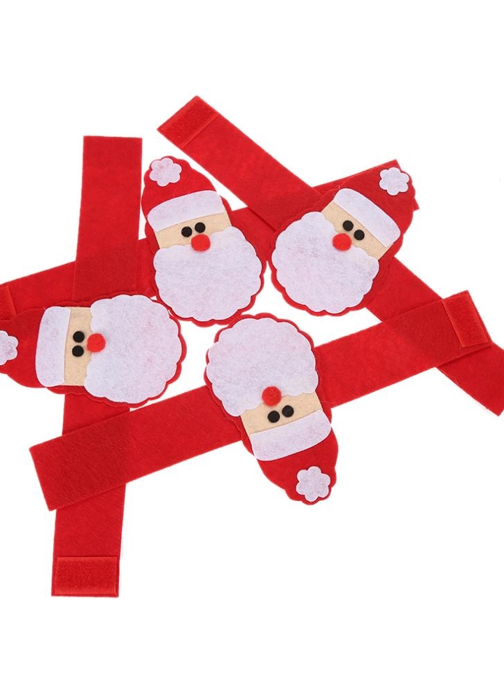 4Pcs Christmas Napkin Rings Holders Dinner Decorations