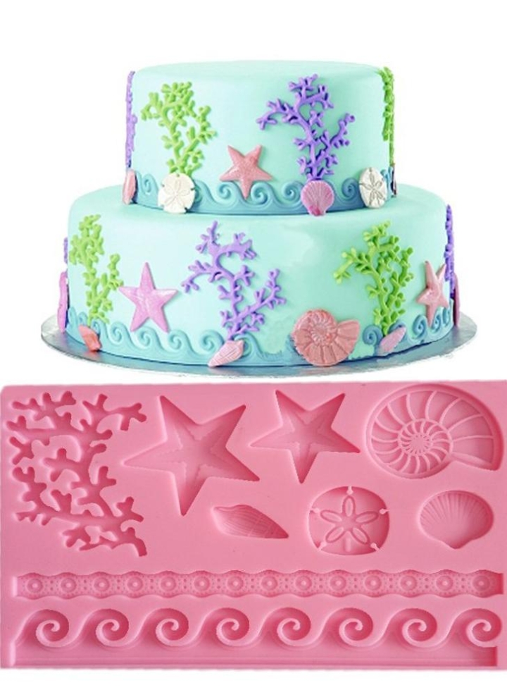 DIY Silicone Fondant Mold Cake Decoration Tools Sugar Baking Icing Molds Cakes Border Decor