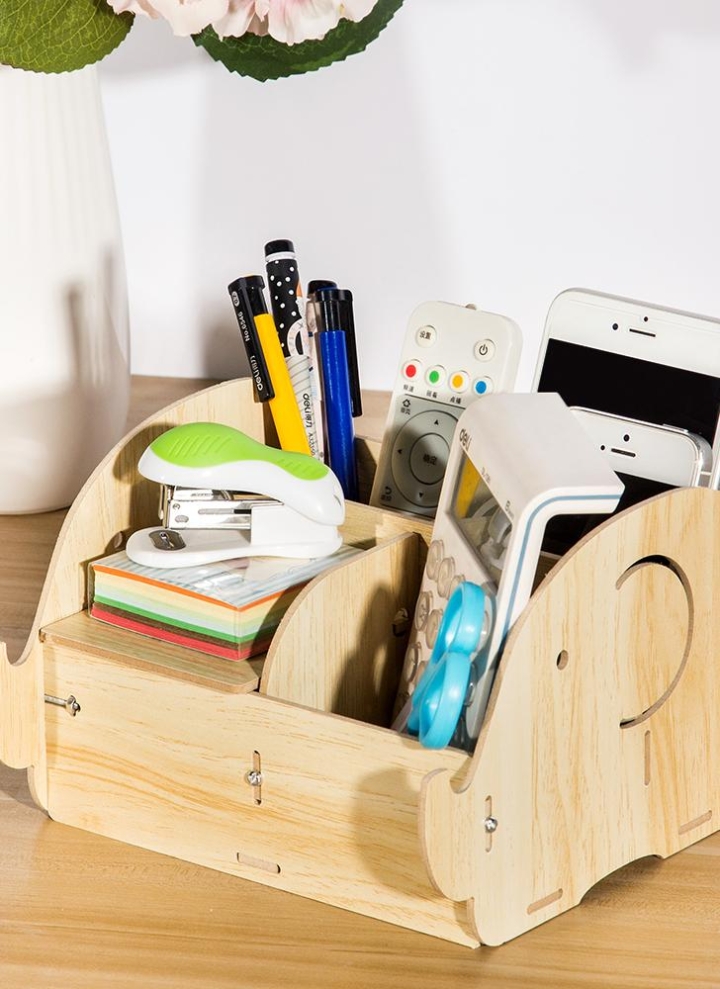 A Diy Multi Functional Wooden Desktop Remote Control Storage Box Diy Multi Functional Wooden Desktop Remote Control Storage Box Organizer Caddy Mobile Phone Pen Office