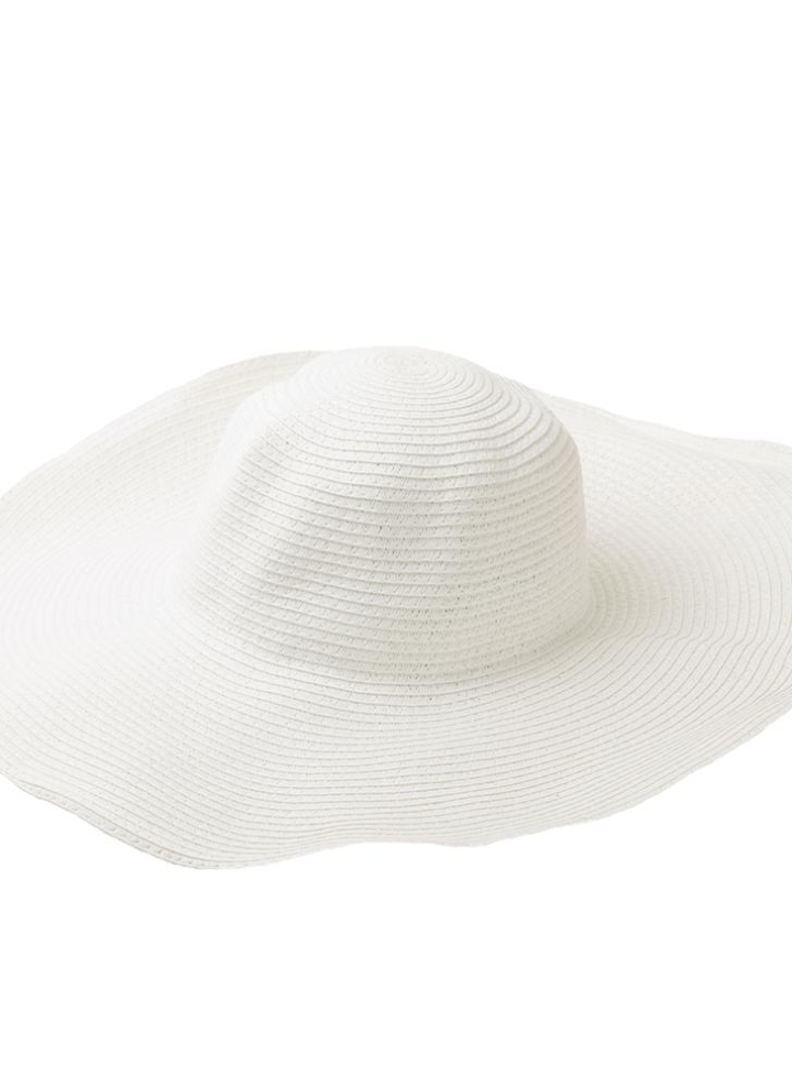 Estate cappelli Donna Floppy Spiaggia Cappello Fiore grande Wide orlo PAGLIA DONNA POLIESTERE