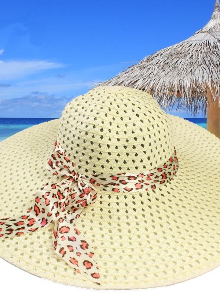 FASHION Floppy Spiaggia Donna Estate Cappello Da Sole Paglia Cappello pieghevole Wide orlo 5 COLORI