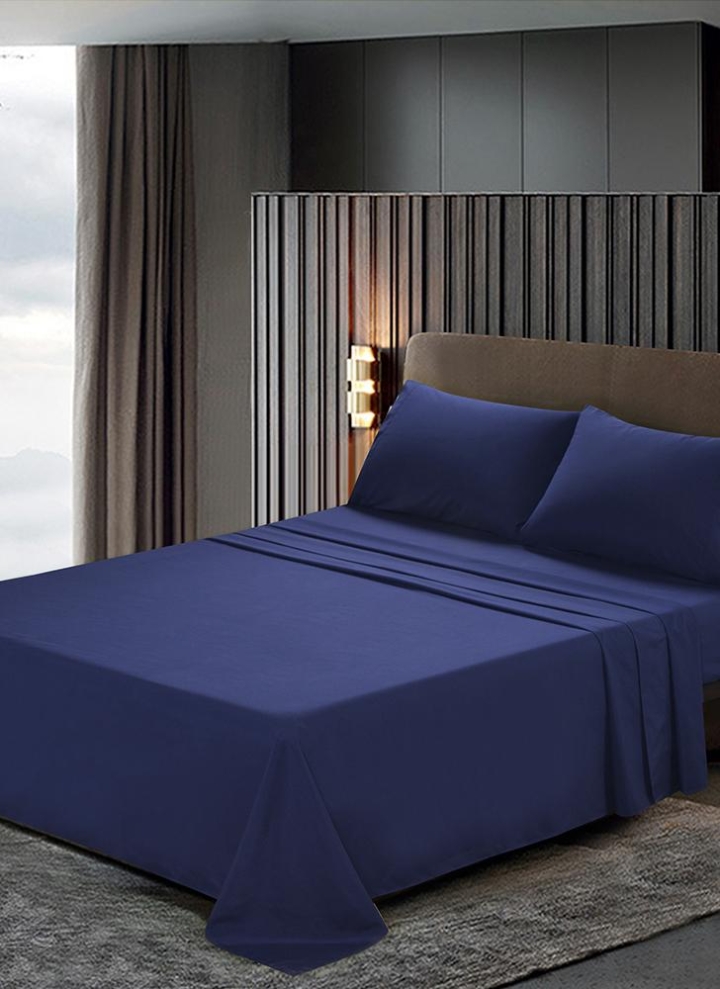 blue 1 htovila 4 piece bed sheet set soft brushed microfiber bedding microfiber flat sheet