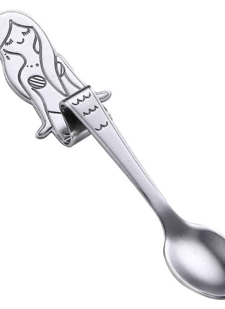 Mignon sirène Cuillère Poignée cuillères couverts café potable Outils Gadget De Cuisine