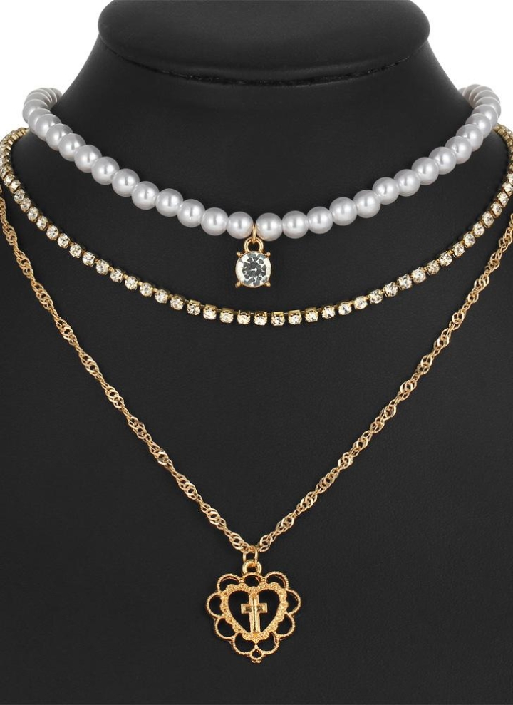 Women/'s Hot élégant Solide Argent Sterling 925 Perle Zircon Étoile Chaîne Collier