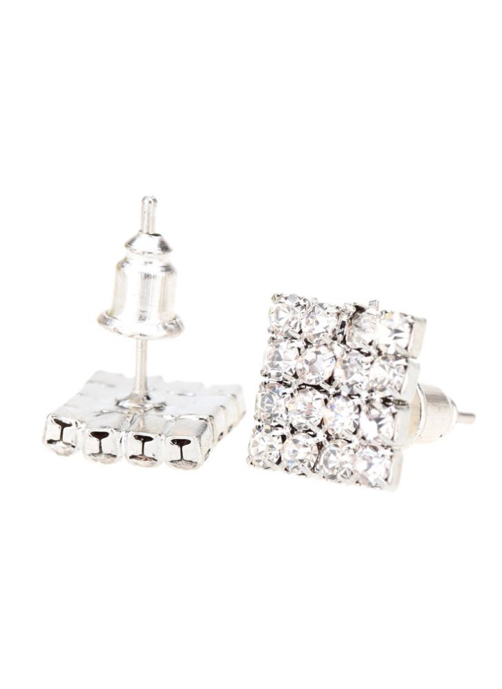 Fleur De Verre Cristal Femmes Alliage Pétales Boucles D/'oreille Ear Stud Bijoux Mariage